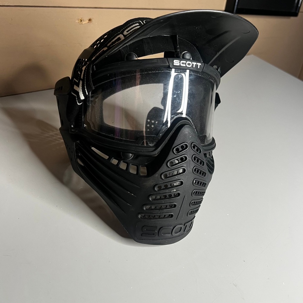 Scott Paintball Goggles Mask Black Full Face Visor Made in USA Tactical Gear